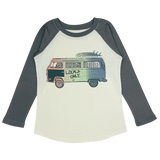 Tiny Whales Surf Mobile LS Raglan Tee