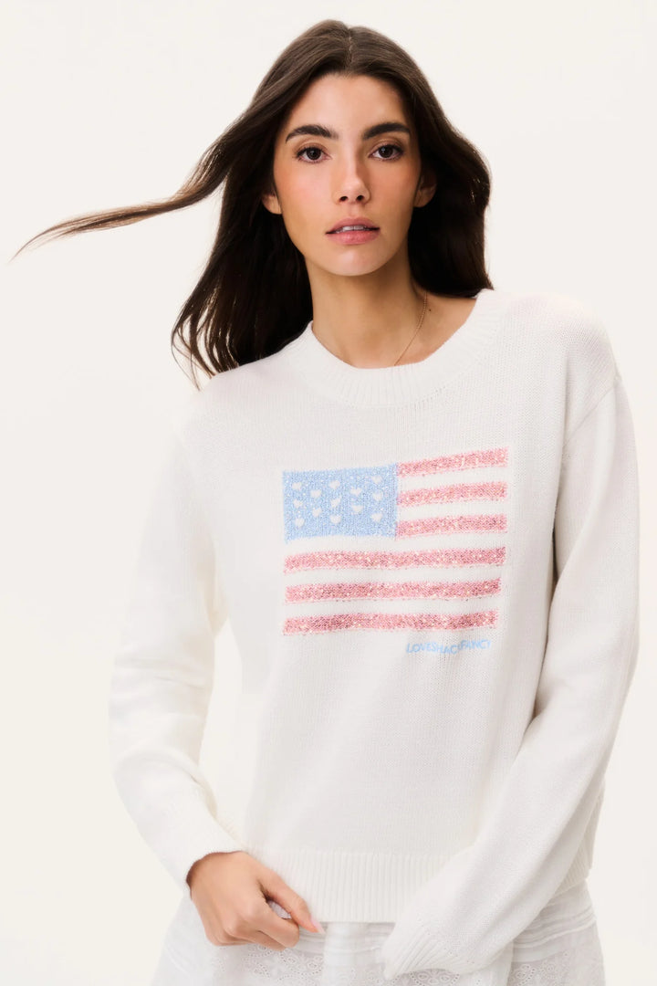 Love Shack Fancy Ty Flag Pullover