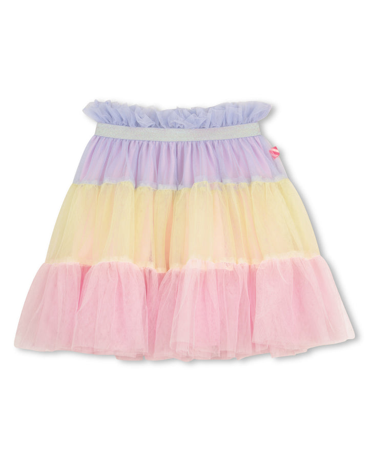 Billieblush Striped Mesh Skirt