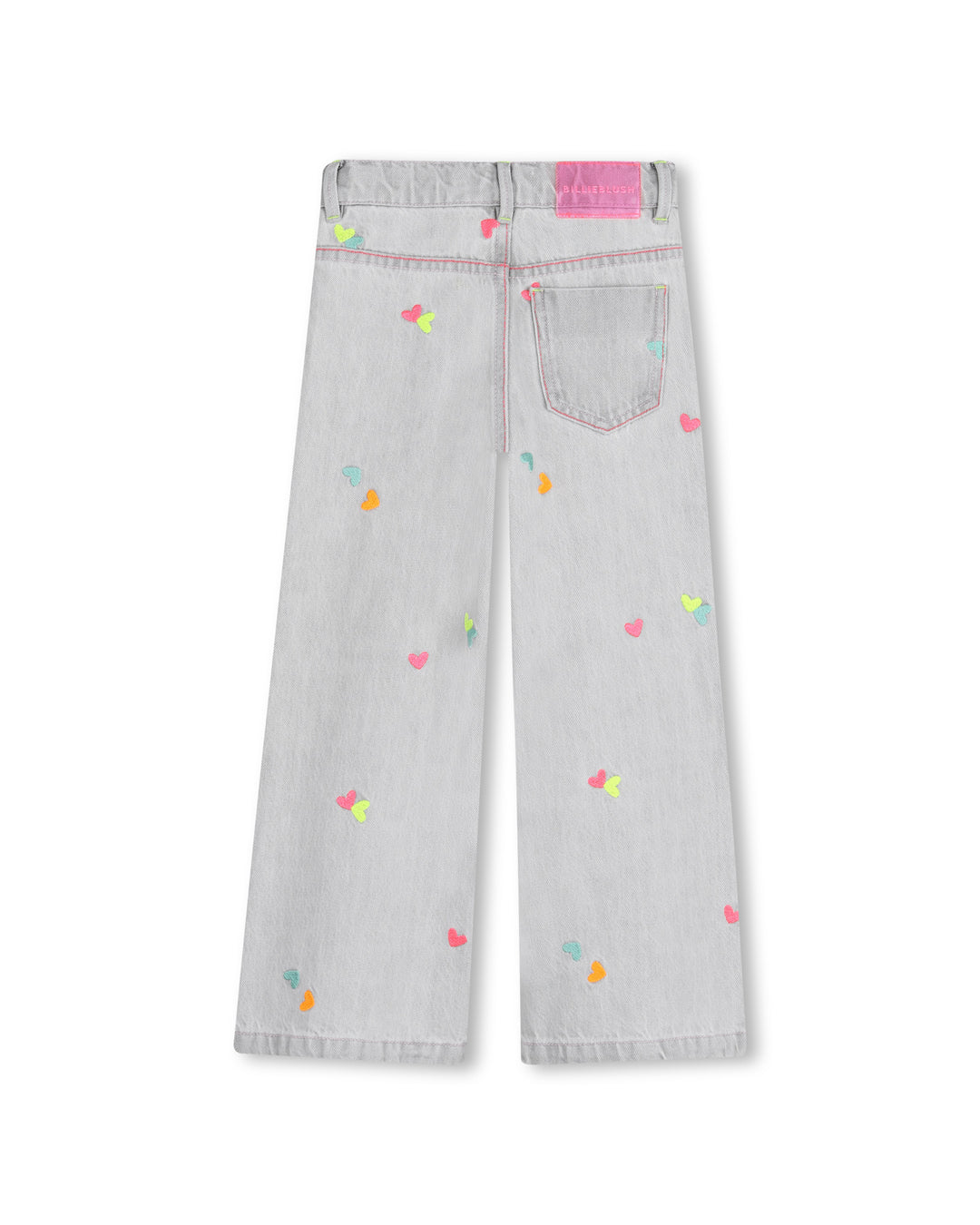 Billieblush Embroidered Heart Denim Pants