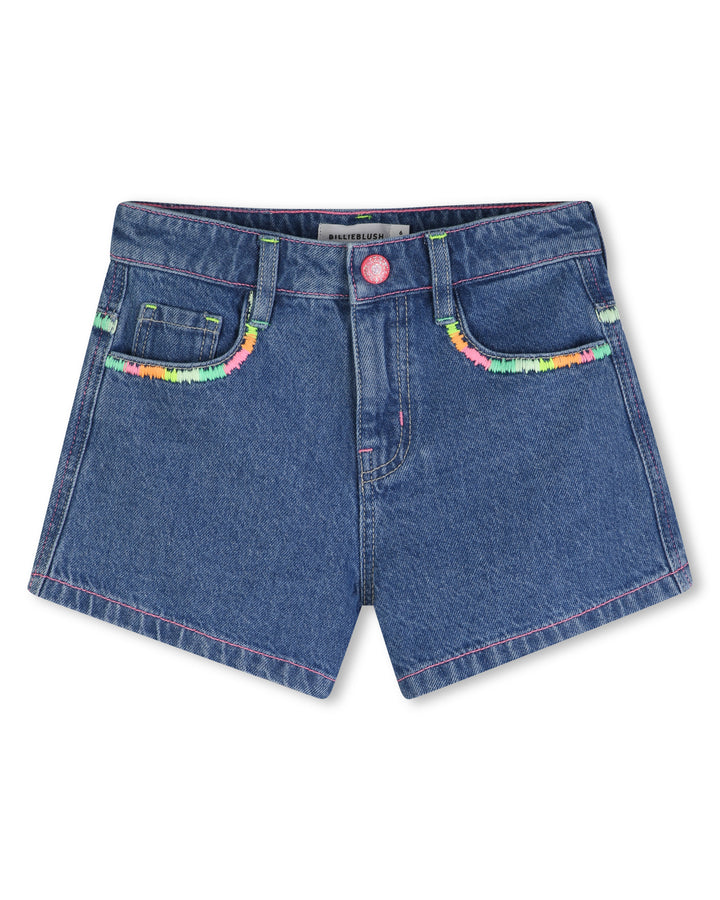 Billieblush Embroidered Denim Shorts