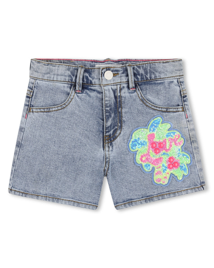 Billieblush Sequin Patch Denim Shorts