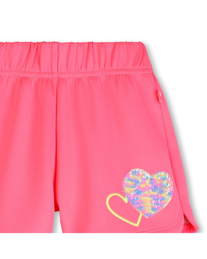 Billieblush Modal Heart Graphic Shorts