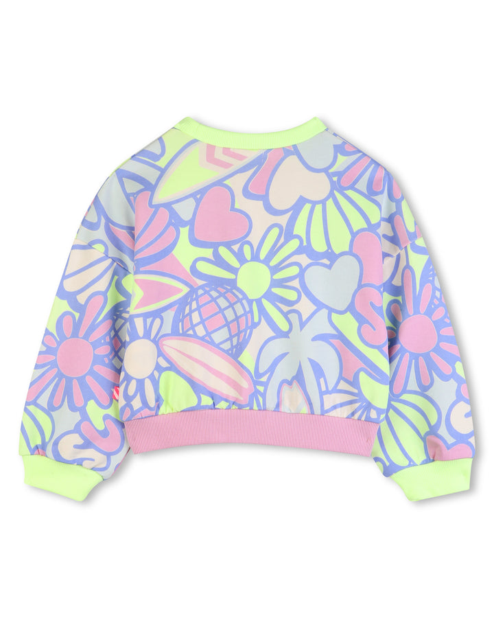 Billieblush Allover Surf Print Crewneck