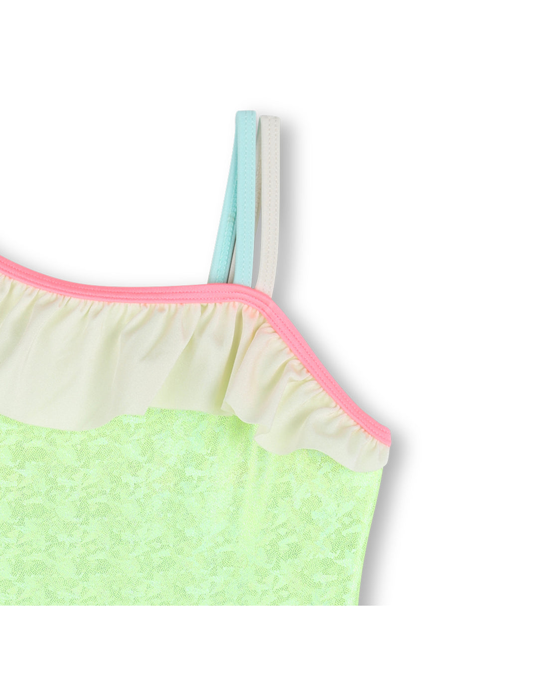 Billieblush Shiny Flounced Strap Swimsuit