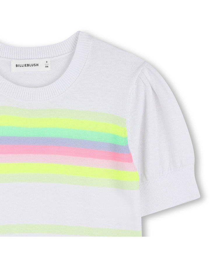 Billieblush Striped Short Sleeve Sweater