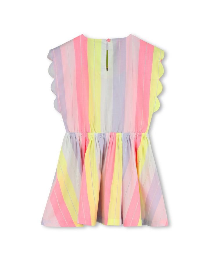 Billieblush Striped Scallop Hem Dress