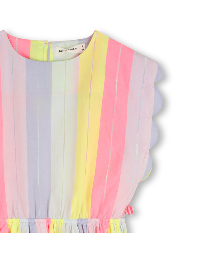 Billieblush Striped Scallop Hem Dress