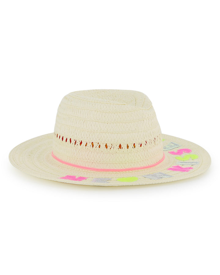 Billieblush Neon Kisses Straw Hat