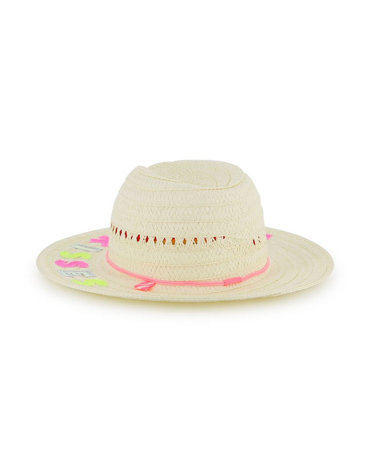 Billieblush Neon Kisses Straw Hat