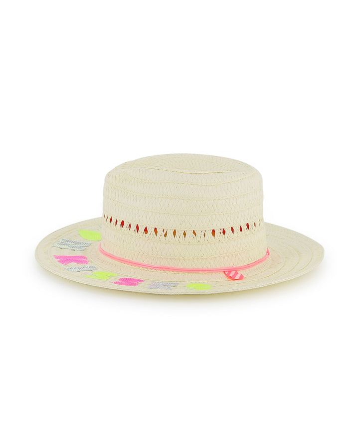 Billieblush Neon Kisses Straw Hat