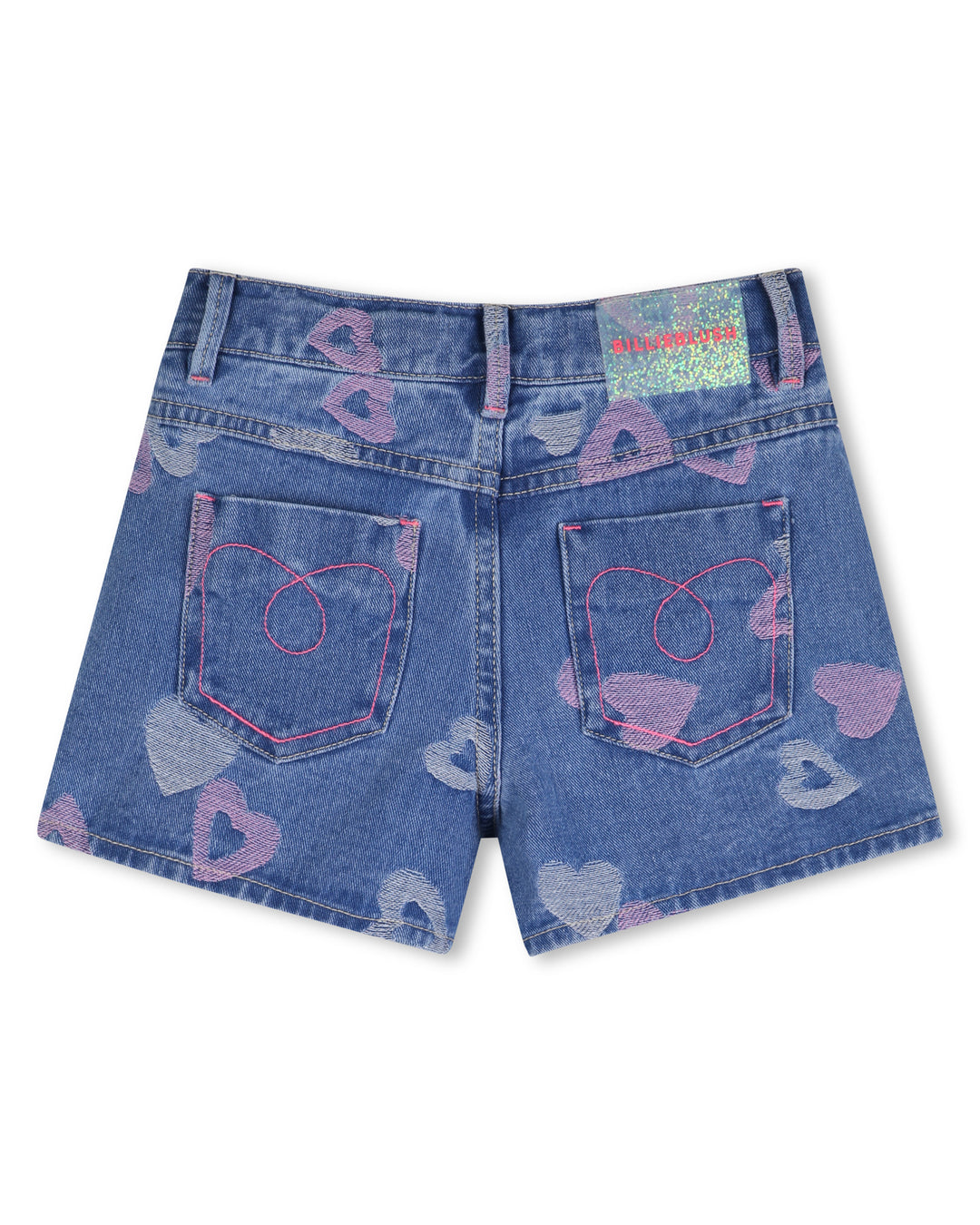 Billieblush Heart Print Denim Shorts