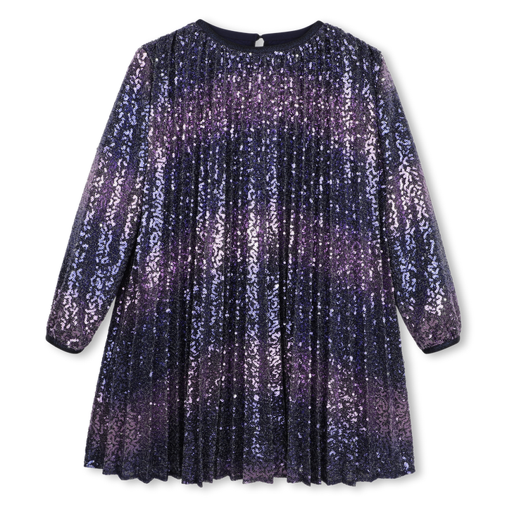 Billieblush LS Pleated Sequin Dress