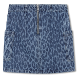 Zadig & Voltaire Voltaire Leopard Print Denim Skirt