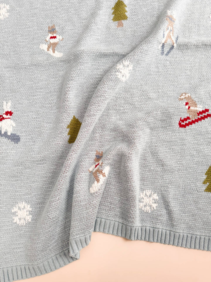 The Blueberry Hill Ski Baby Blanket