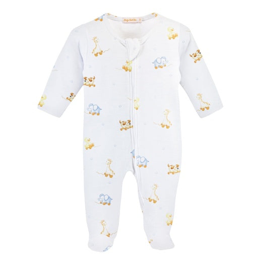 Baby Club Chic Sweet Toys Zip Footie printed