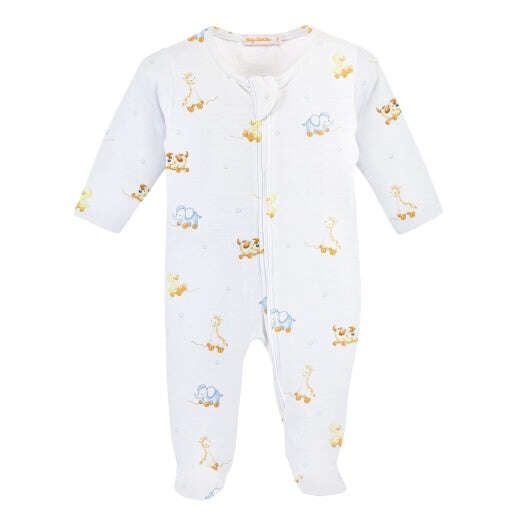 Baby Club Chic Sweet Toys Zip Footie printed