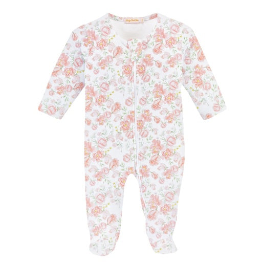 Baby Club Chic Printed Zip Footie Pastel Floral - 3-6M