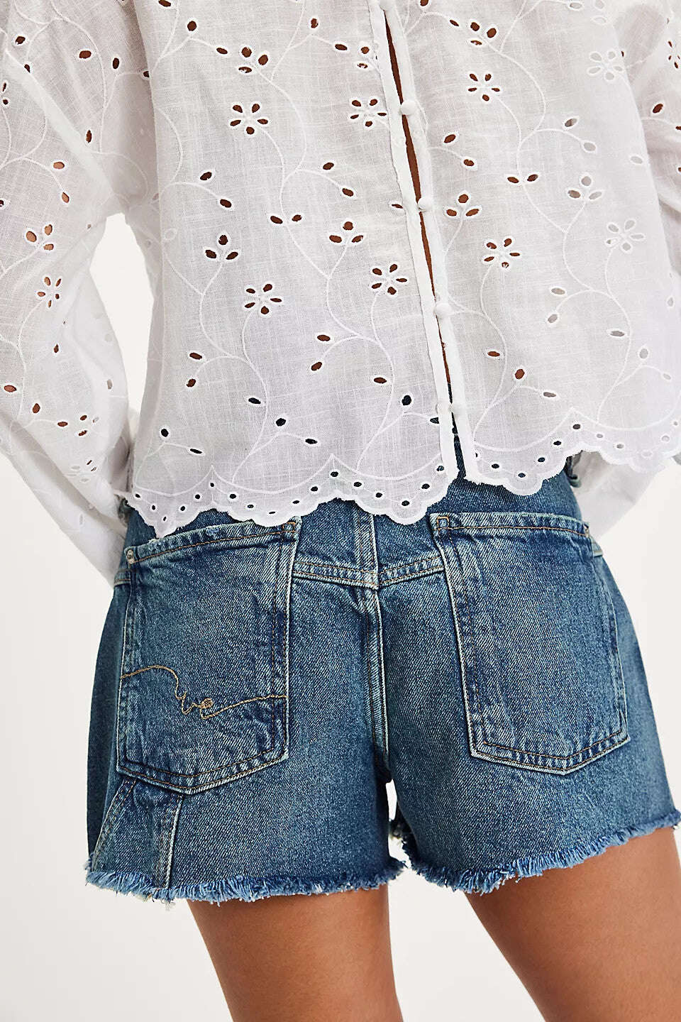 Free People Now or Never Denim Short Skipper & Scout 