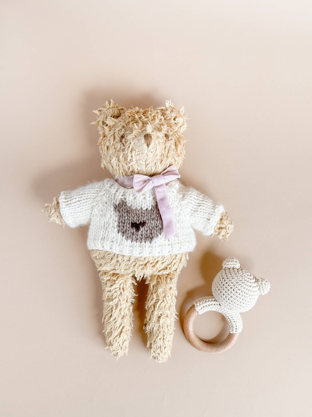 The Blueberry Hill Plush Pink Bow Bear