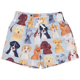 Pink Chicken Watercolor Dogs Swim Trunk