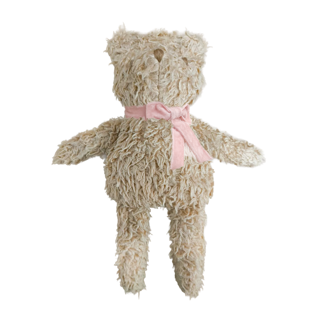 The Blueberry Hill Plush Pink Bow Bear