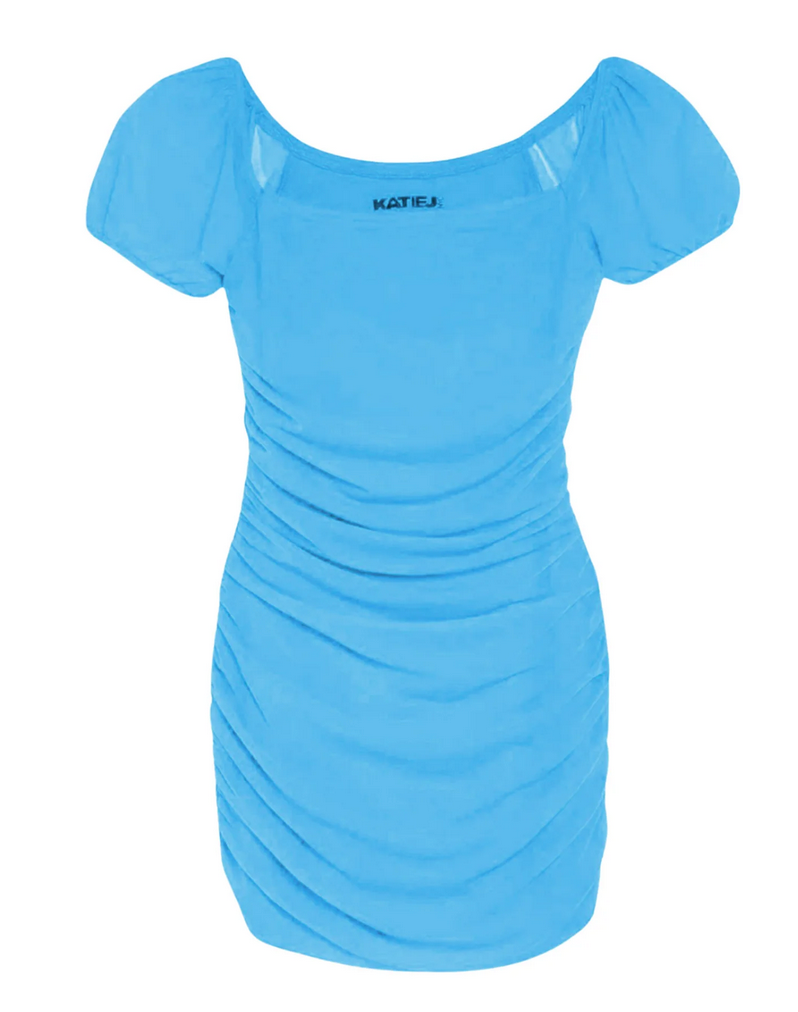 KatieJNYC Anya Mesh Dress - woflow - Icy Blue