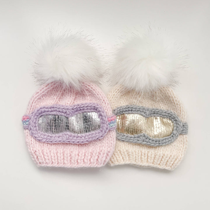 The Blueberry Hill Ski Goggles Beanie Baby Pink
