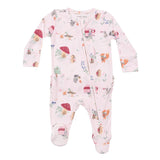 Angel Dear Cute Animal Campers - 2 Way Zipper Ruffle Back Footie