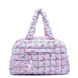 OMG Quilted Scrunchies Floral Print Medium Duffle Bag