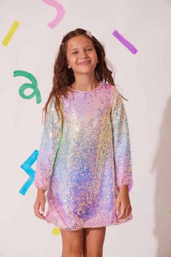 Lola & the Boys Sequin Ombre Party Dress Skipper & Scout 