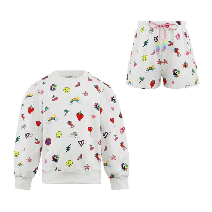 Lola & the Boys Emoji Vibes Short Set