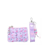 OMG Quilted Scrunchies Coin Purse Keychain Set