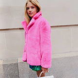 Lola & the Boys Elle Crystal Faux Fur Coat