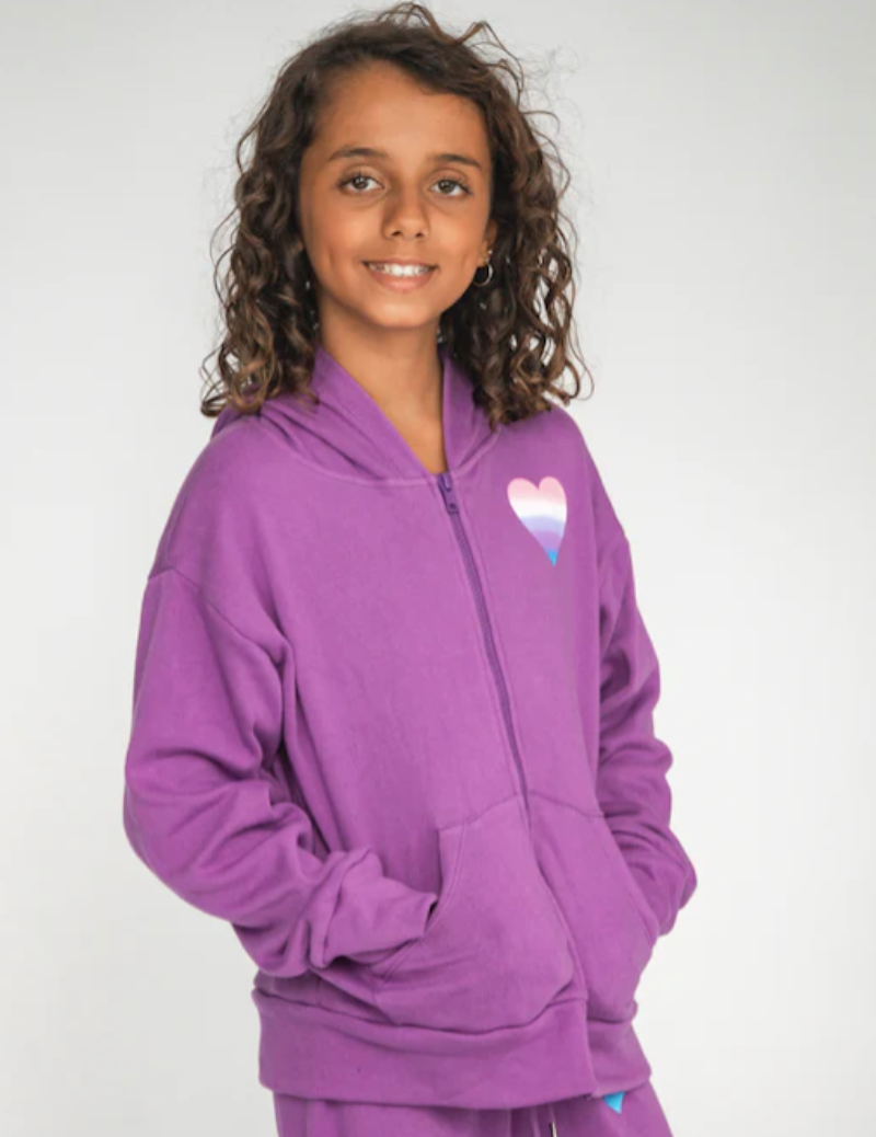 FBZ Rainbow Heart Zip Hoodie Skipper & Scout 