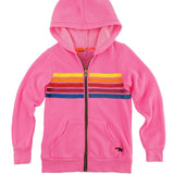 Aviator Nation Kids 5 Stripe Zip Hoodie