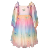 Lola & the Boys Rainbow Butterfly Ombre Dress