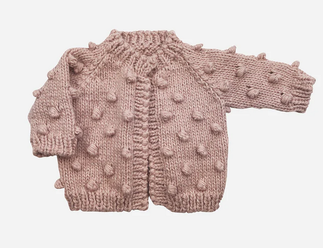 The Blueberry Hill Popcorn Cardigan - Rose Skipper & Scout 