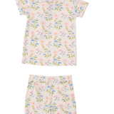 Angel Dear Simple Pretty Floral Short Loungewear Set