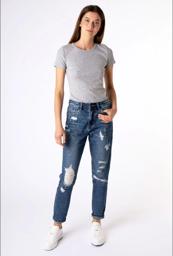 tractr High-Rise Distressed Weekender Jean Skipper & Scout 