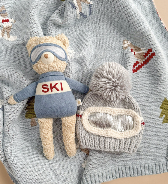 The Blueberry Hill  Organic Ski Baby Blanket Skipper & Scout 