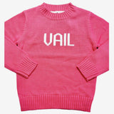 Ellsworth & Ivey Kids Vail Crewneck - Hot Pink/Ivory