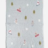 The Blueberry Hill  Organic Ski Baby Blanket