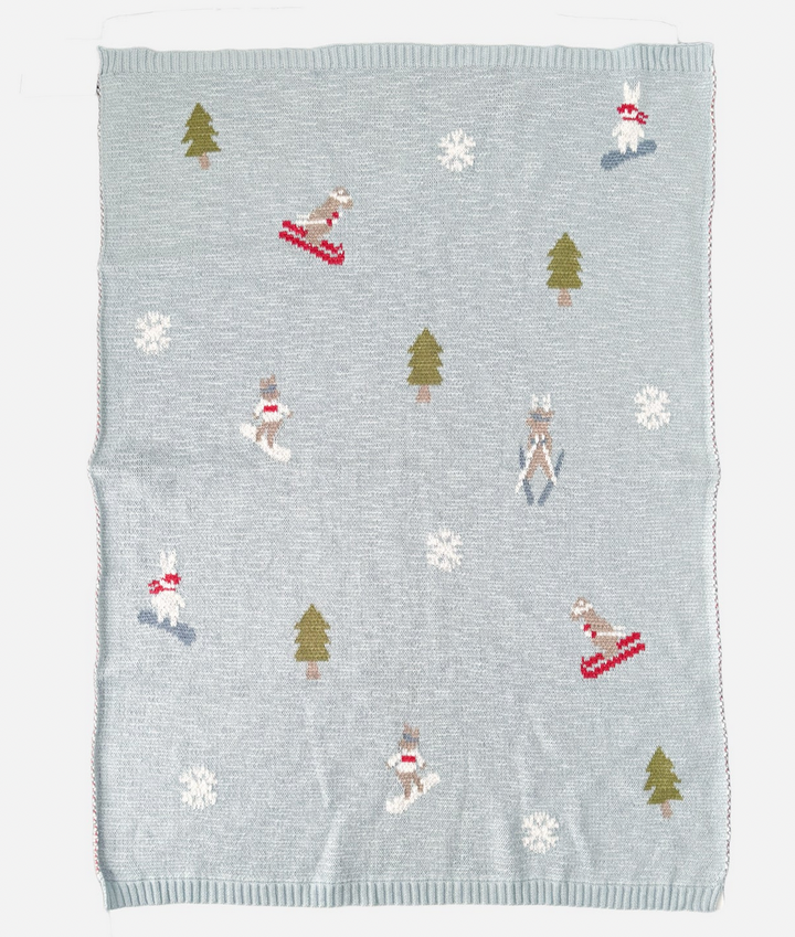 The Blueberry Hill  Organic Ski Baby Blanket Skipper & Scout 