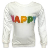 Lola & the Boys Happy Crystal Sweatshirt