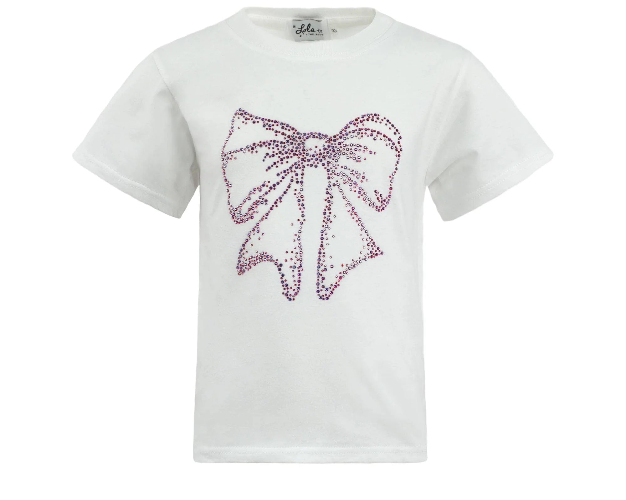 Lola & the Boys Crystal Bow Tee