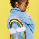 Lola & the Boys Crystal Rain Denim Jacket