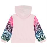 Billieblush Sequin Sleeve Zip Hoodie