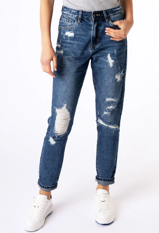 tractr High-Rise Distressed Weekender Jean Skipper & Scout 