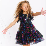 Lola & the Boys Shining Rainbow Star Tulle Dress